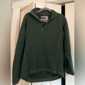 Forest Green Zip-Up Women's Sweater